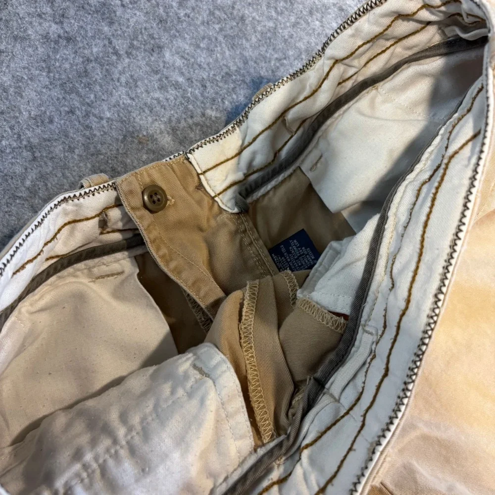 Polo by Ralph Lauren Boxy Leg Men's Tyler Shorts Khaki Cotton Size 32